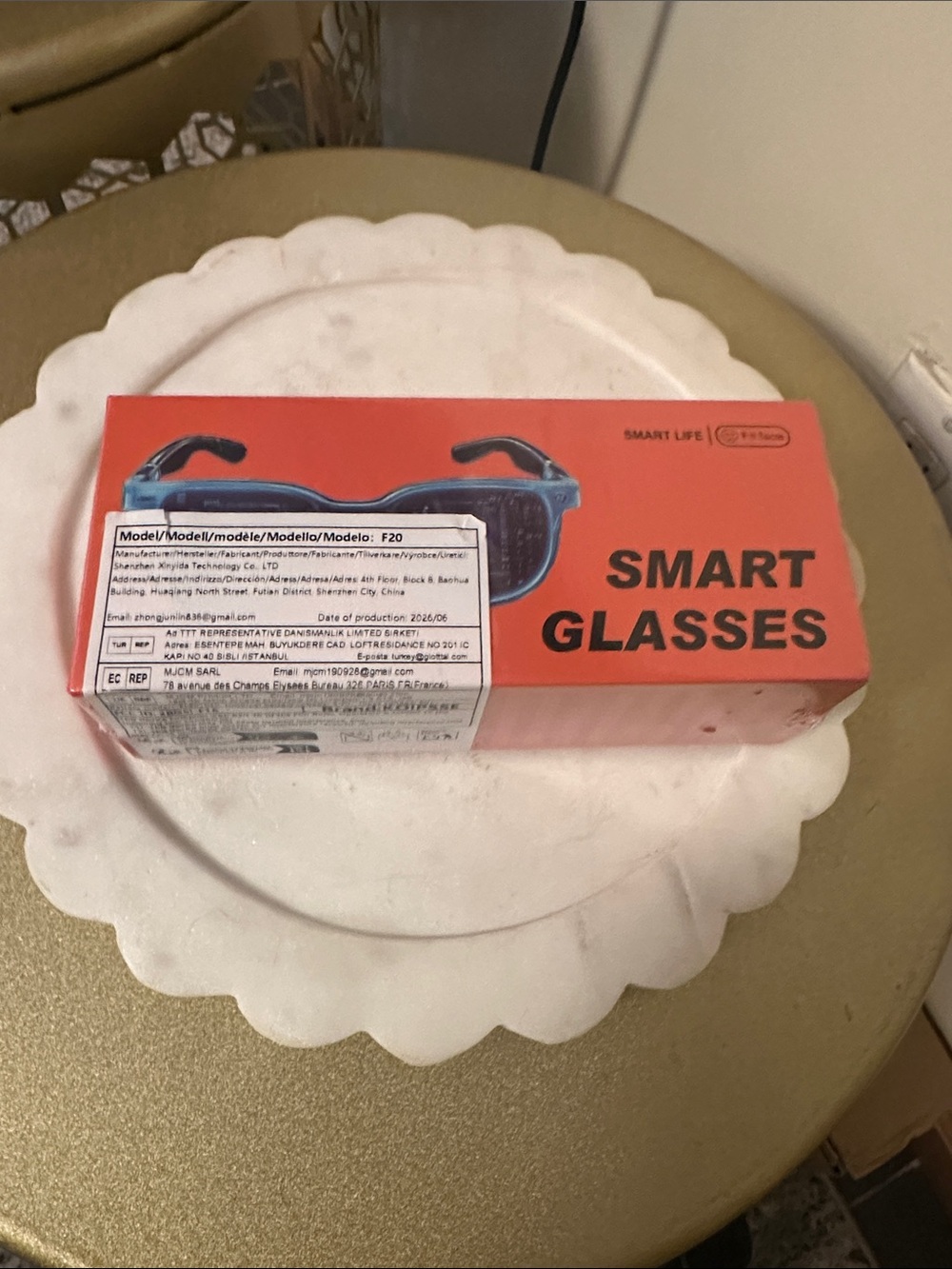 Glasses F20 Smart Glasses - Red